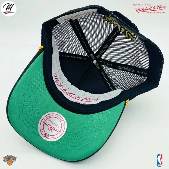 New York Knicks HWC "Gold Leaf" NBA Trucker Cap (Caps) Mitchell & Ness on FrenchMarket