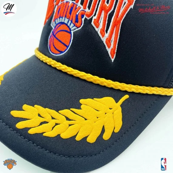 New York Knicks HWC "Gold Leaf" NBA Trucker Cap (Caps) Mitchell & Ness chez FrenchMarket