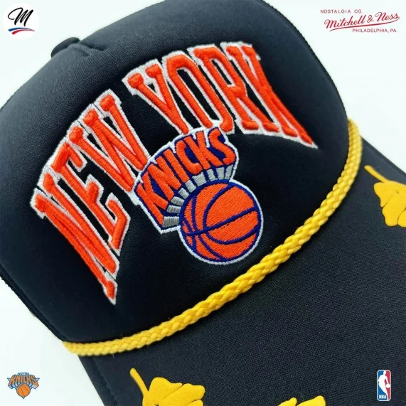 Casquette Trucker NBA New York Knicks HWC "Gold Leaf" (Casquettes) Mitchell & Ness chez FrenchMarket