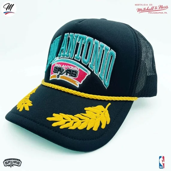 Cappello Trucker San Antonio Spurs HWC "Gold Leaf" NBA (Cappellino) Mitchell & Ness chez FrenchMarket