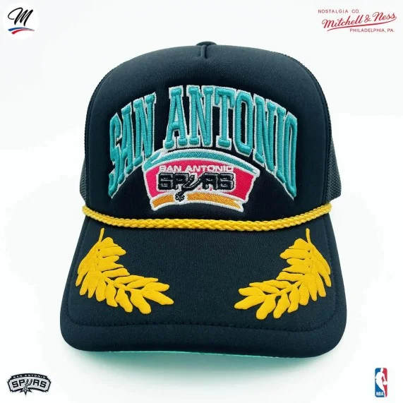 Casquette Trucker NBA San Antonio Spurs HWC "Gold Leaf" (Casquettes) Mitchell & Ness chez FrenchMarket