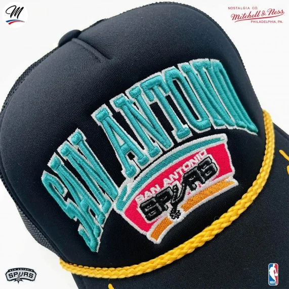 Cappello Trucker San Antonio Spurs HWC "Gold Leaf" NBA (Cappellino) Mitchell & Ness chez FrenchMarket