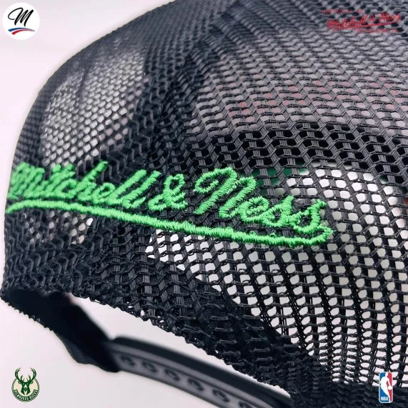 Casquette Trucker NBA Milwaukee Bucks HWC "Gold Leaf" (Casquettes) Mitchell & Ness chez FrenchMarket