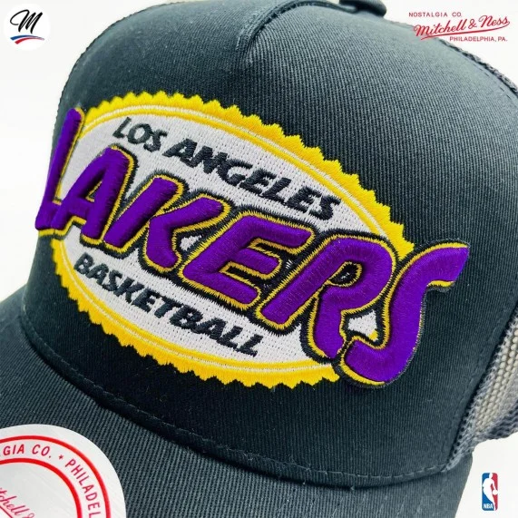 Los Angeles Lakers HWC "Team Seal" Cappello Trucker NBA (Cappellino) Mitchell & Ness chez FrenchMarket