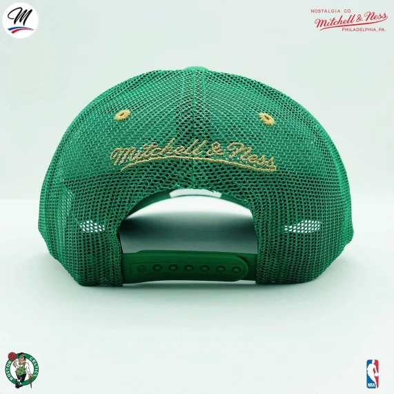 Boston Celtics HWC "Team Seal" Cappellino Trucker NBA (Cappellino) Mitchell & Ness chez FrenchMarket