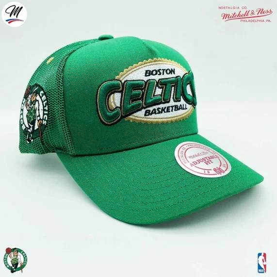 Boston Celtics HWC "Team Seal" Cappellino Trucker NBA (Cappellino) Mitchell & Ness chez FrenchMarket