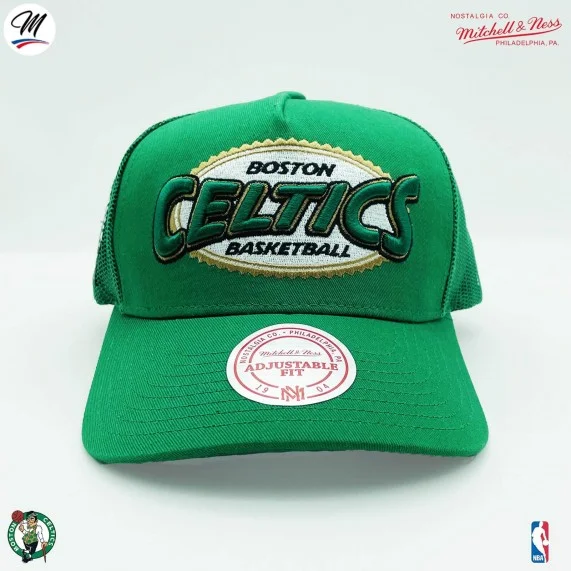 Boston Celtics HWC "Team Seal" Cappellino Trucker NBA (Cappellino) Mitchell & Ness chez FrenchMarket