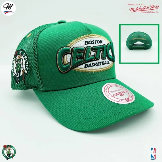 Casquette Trucker NBA Boston Celtics HWC "Team Seal" (Casquettes) Mitchell & Ness chez FrenchMarket