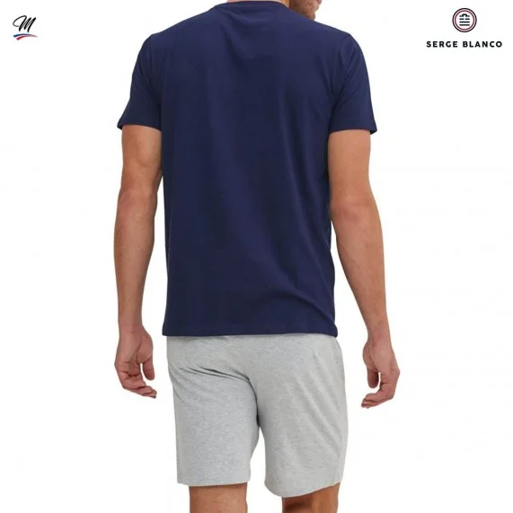 Set pigiama corto in cotone "Navy Ng" (Set di pigiami) Serge Blanco chez FrenchMarket