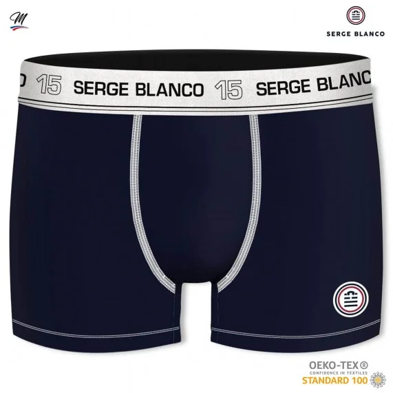 Set van 5 herenboxershorts in katoen (Herenboxershorts) Serge Blanco chez FrenchMarket