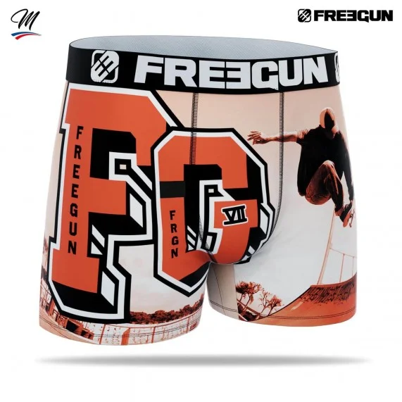 Boxer Homme Premium "Skate or Die" (Boxers Homme) Freegun chez FrenchMarket