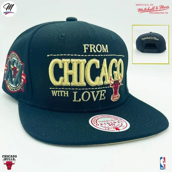 Casquette NBA Chicago Bulls "Chicago With Love" (Casquettes) Mitchell & Ness chez FrenchMarket