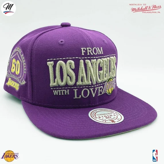 Cappellino NBA "Los Angeles con amore" dei Los Angeles Lakers (Cappellino) Mitchell & Ness chez FrenchMarket