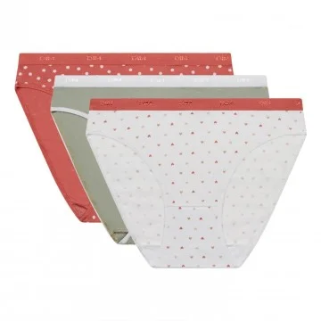 Set van 3 katoenen Stretch Fancy Panties "Les Pockets de Dim" (Slipje) Dim chez FrenchMarket