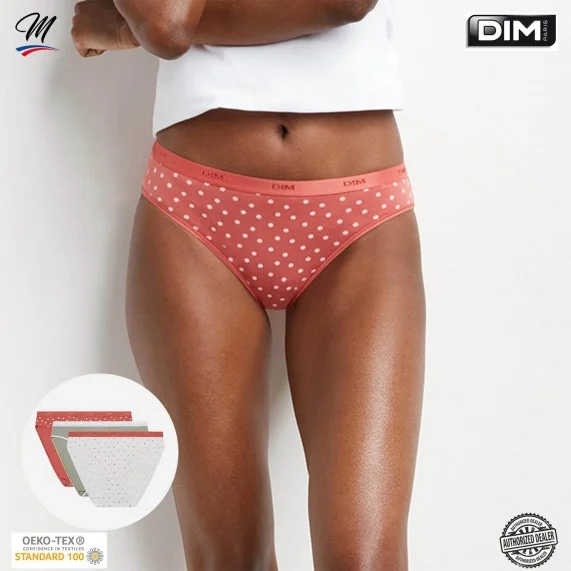 3er Set Cotton Stretch Fancy Panties "Les Pockets de Dim" (Höschen) Dim auf FrenchMarket