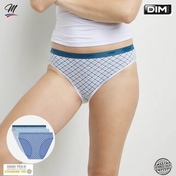 3er Set Cotton Stretch Fancy Panties "Les Pockets de Dim" (Höschen) Dim auf FrenchMarket