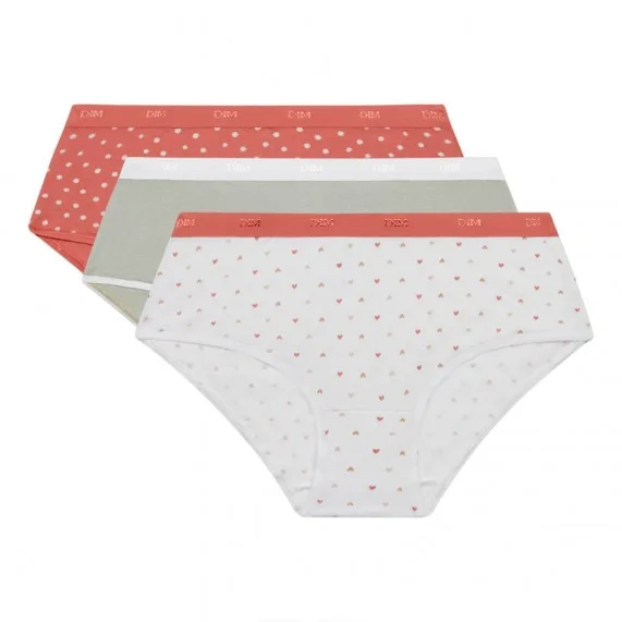 Lot de 3 Boxers Fantaisie Coton Stretch "Les Pockets de Dim" (Boxer Femme) Dim chez FrenchMarket