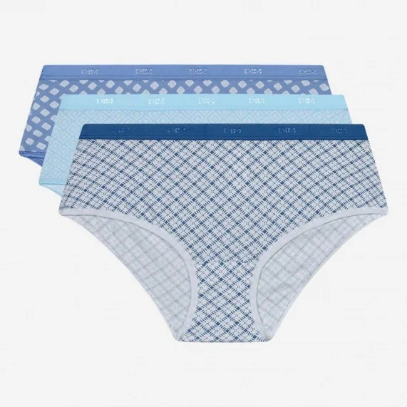 Lot de 3 Boxers Fantaisie Coton Stretch "Les Pockets de Dim" (Boxer Femme) Dim chez FrenchMarket