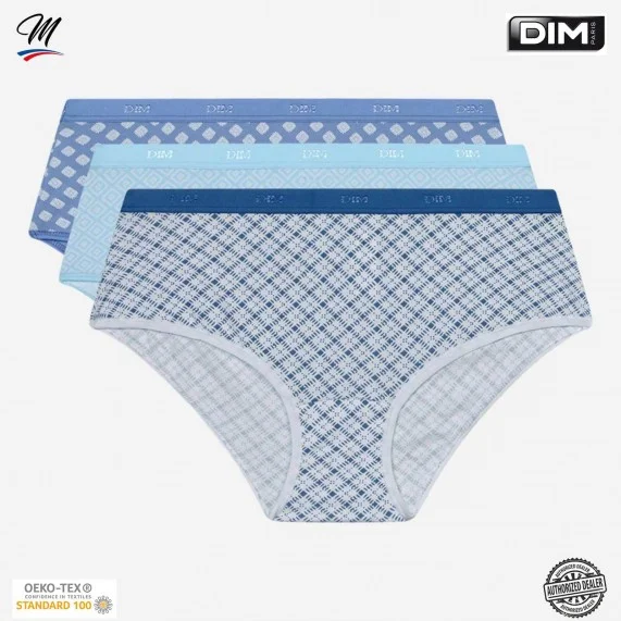 Set of 3 Fancy Cotton Stretch Boxers "Les Pockets de Dim" (Boxers) Dim on FrenchMarket