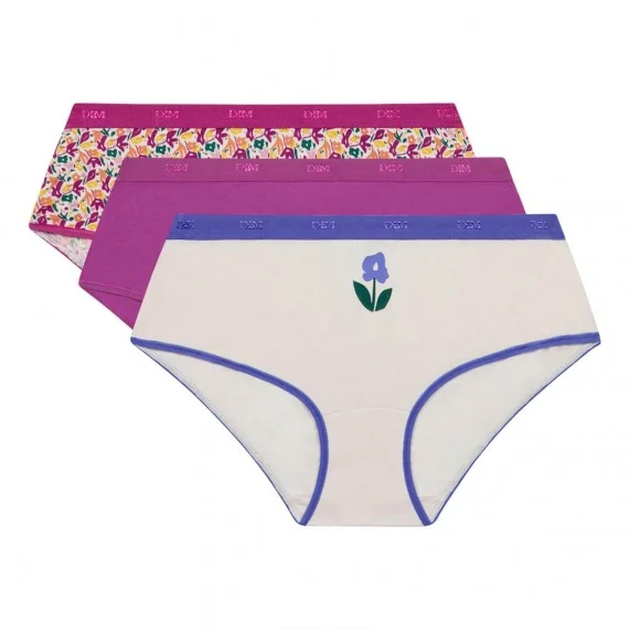 Lot de 3 Boxers Fantaisie Coton Stretch "Les Pockets de Dim" (Boxer Femme) Dim chez FrenchMarket