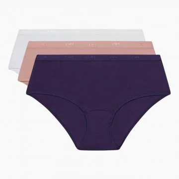 Lot de 3 Boxers Unies Coton Stretch "EcoDim" (Boksers) Dim chez FrenchMarket