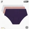 Lot de 3 Boxers Unis Coton Stretch "EcoDim" (Boxer Femme) Dim chez FrenchMarket