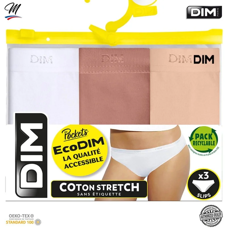 Slip dim coton femme sale