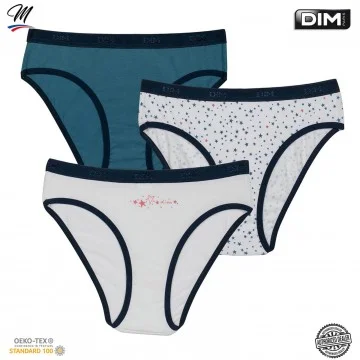 Set van 3 meisjes 'Fancy Cotton Stretch Panties "The Pockets (Slipje) Dim chez FrenchMarket