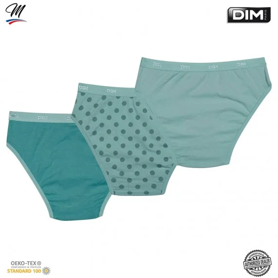 Lot de 3 Culottes Fille Fantaisie Coton Stretch "Les Pockets" (Culottes) Dim chez FrenchMarket