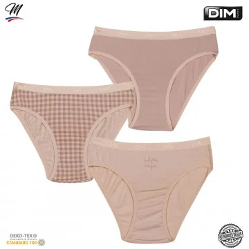 Set van 3 meisjes 'Fancy Cotton Stretch Panties "The Pockets (Slipje) Dim chez FrenchMarket