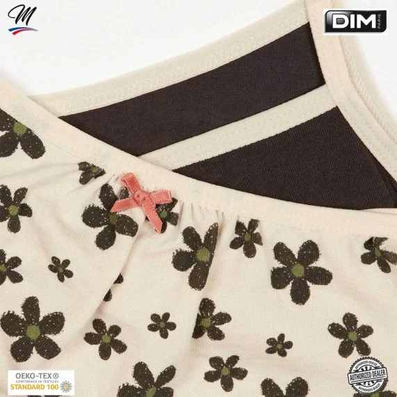 Set di 2 reggiseni da ragazza in cotone elasticizzato "Les Pockets (Reggiseni) Dim chez FrenchMarket