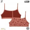 Lot de 2 Brassières Fille Coton Stretch "Les Pockets" (Brassières et Soutiens-gorge) Dim chez FrenchMarket