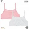 Set di 2 reggiseni elasticizzati in cotone "EcoDIM" per bambina (Reggiseni) Dim chez FrenchMarket