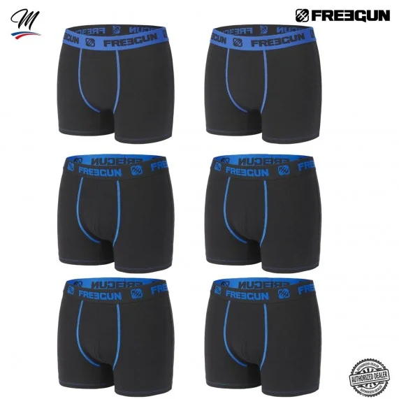 6er-Pack Boxershorts für Männer aus Baumwolle (Boxershorts) Freegun auf FrenchMarket