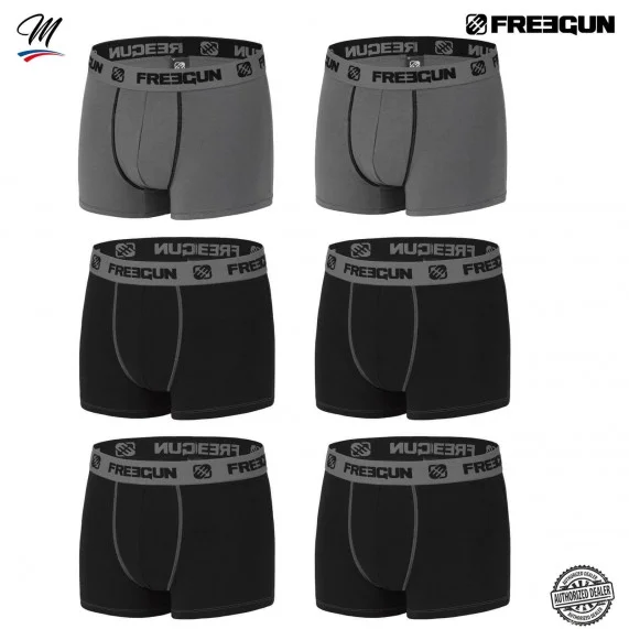 6er-Pack Boxershorts für Männer aus Baumwolle (Boxershorts für Männer) Freegun auf FrenchMarket