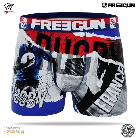 Boxer Homme Premium "Coupe du Monde de Rugby" (Boxers Homme) Freegun chez FrenchMarket