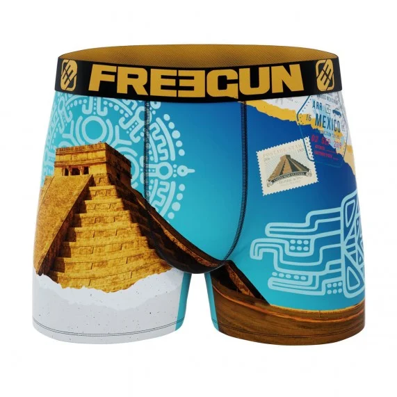 Calzoncillos de microfibra reciclada "Paysage du Monde" para hombre (Boxers) Freegun chez FrenchMarket