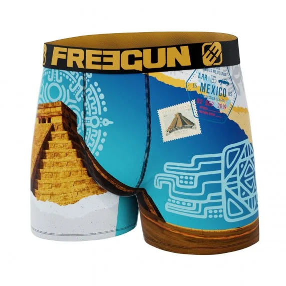 Boxershorts für Männer aus recycelter Mikrofaser "Paysage du Monde" (Landschaft der Welt) (Boxershorts) Freegun auf FrenchMarket