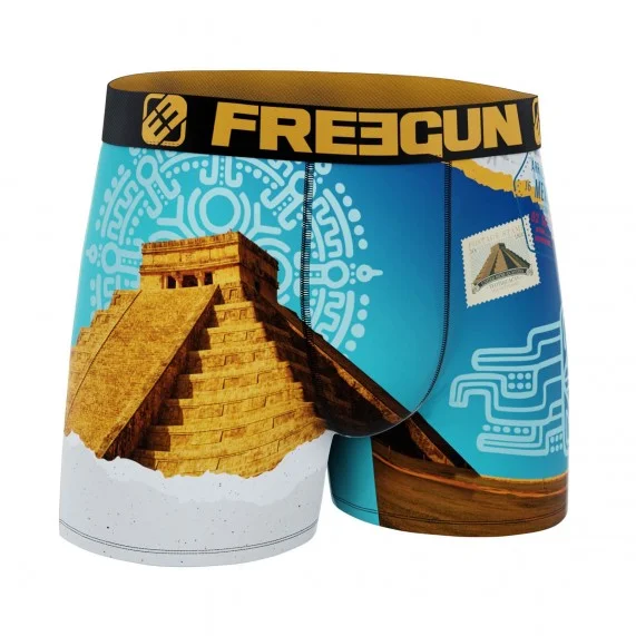 Herenboxershort "Paysage du Monde" van gerecyclede microvezel (Boksers) Freegun chez FrenchMarket