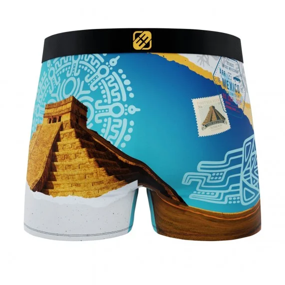 Boxershorts für Männer aus recycelter Mikrofaser "Paysage du Monde" (Landschaft der Welt) (Boxershorts) Freegun auf FrenchMarket