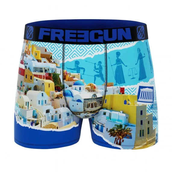 Calzoncillos de microfibra reciclada "Paysage du Monde" para hombre (Boxers) Freegun chez FrenchMarket