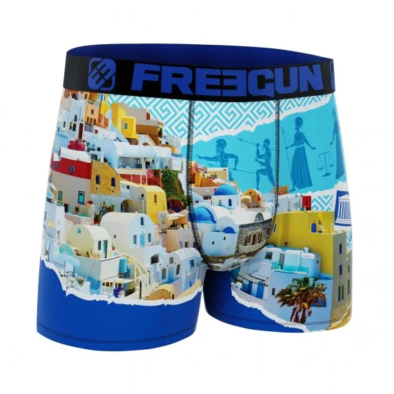 Calzoncillos de microfibra reciclada "Paysage du Monde" para hombre (Boxers) Freegun chez FrenchMarket