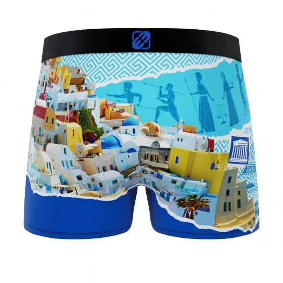 Herenboxershort "Paysage du Monde" van gerecyclede microvezel (Boksers) Freegun chez FrenchMarket