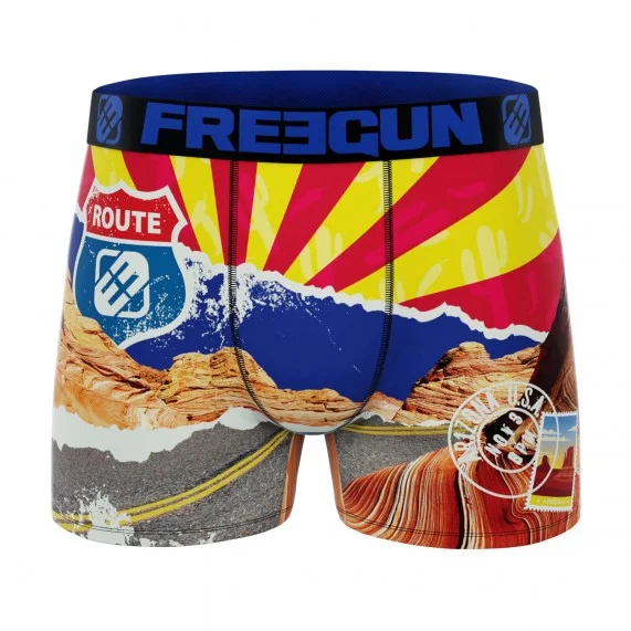 Boxershorts für Männer aus recycelter Mikrofaser "Paysage du Monde" (Landschaft der Welt) (Boxershorts) Freegun auf FrenchMarket