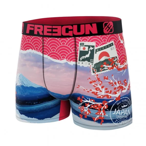 Lot de 4 Boxers Homme Microfibre Recyclé Paysage du Monde (Lot boxers Homme) Freegun chez FrenchMarket