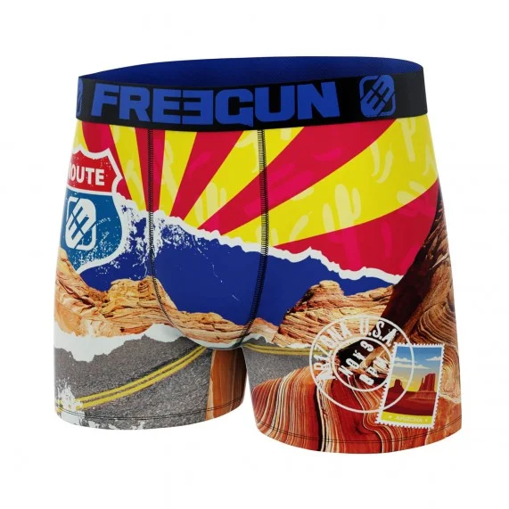 4er-Pack Boxershorts für Männer aus recycelter Mikrofaser Weltlandschaft (Boxershorts für Männer) Freegun auf FrenchMarket