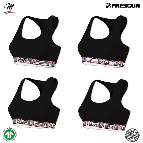 Set di 4 reggiseni da bambina in cotone biologico (Reggiseni) Freegun chez FrenchMarket