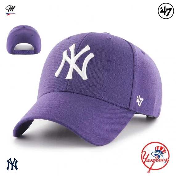 MLB New York Yankees MVP Snapback Cap Violett (Kappen) '47 Brand auf FrenchMarket