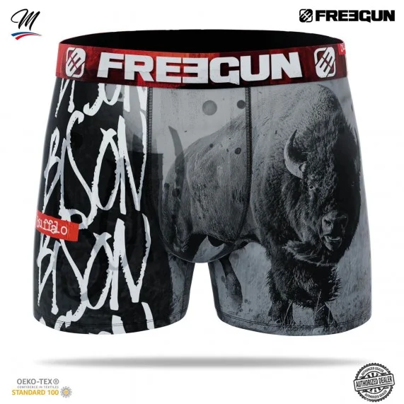 Boxer Mann Mikrofaser "Tiere" (Boxershorts) Freegun auf FrenchMarket