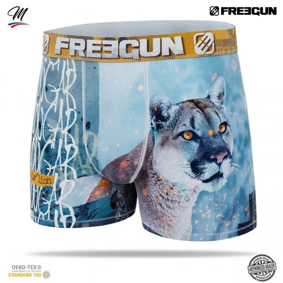 Calzoncillos bóxer de microfibra "Animal" para hombre (Boxers) Freegun chez FrenchMarket